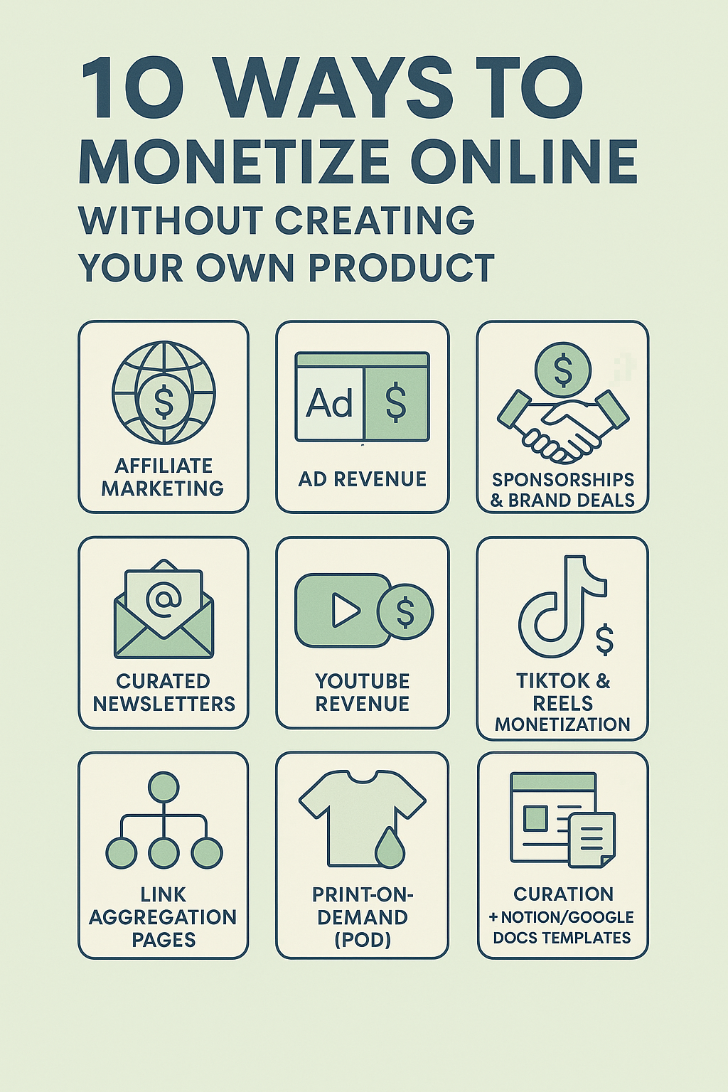 10 Ways to Monetize Without Creating Products